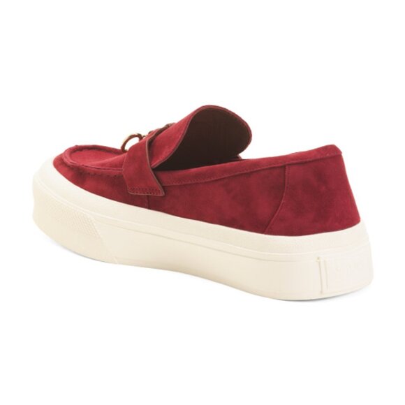 NEW JSLIDES Suede Goliath Slip On Sneakers IN Wine for women 1225 3t2 - Picture 2 of 4
